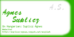 agnes suplicz business card